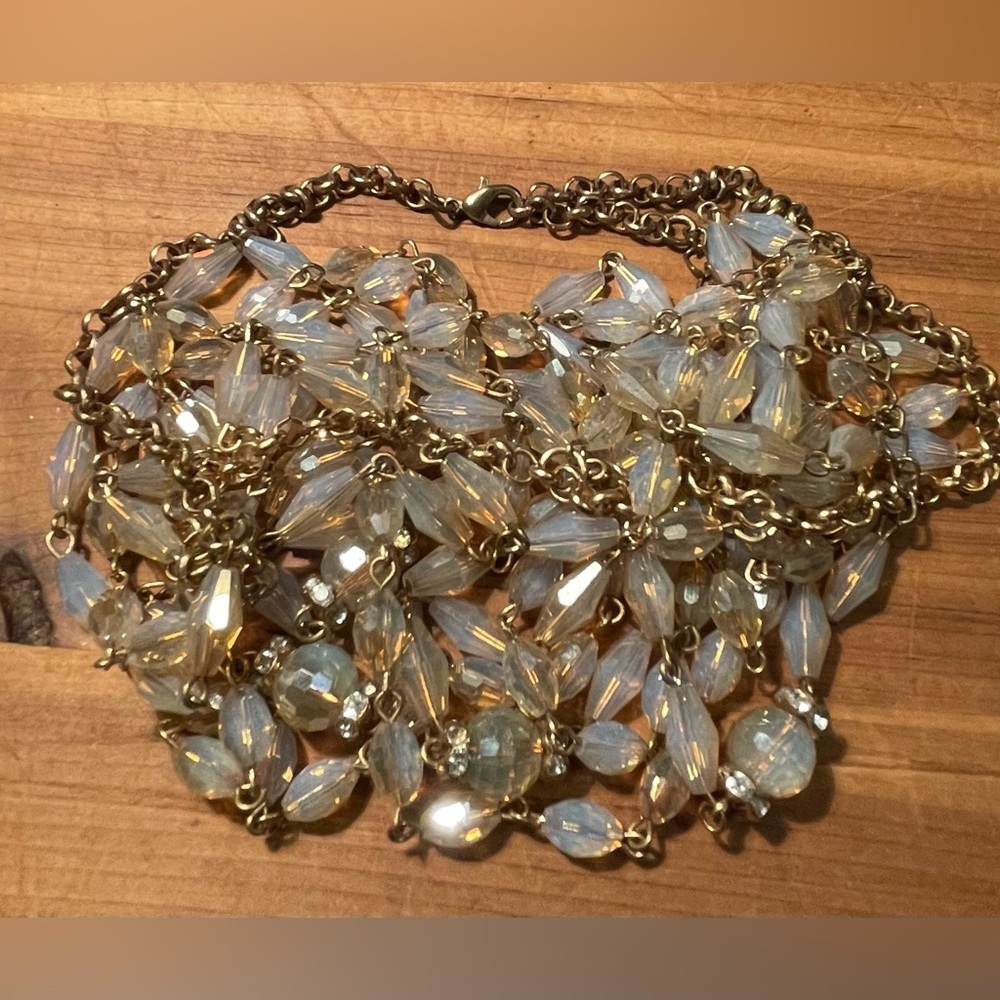 Milky crystal multi strand necklace *Host Pick* - Picture 5 of 5